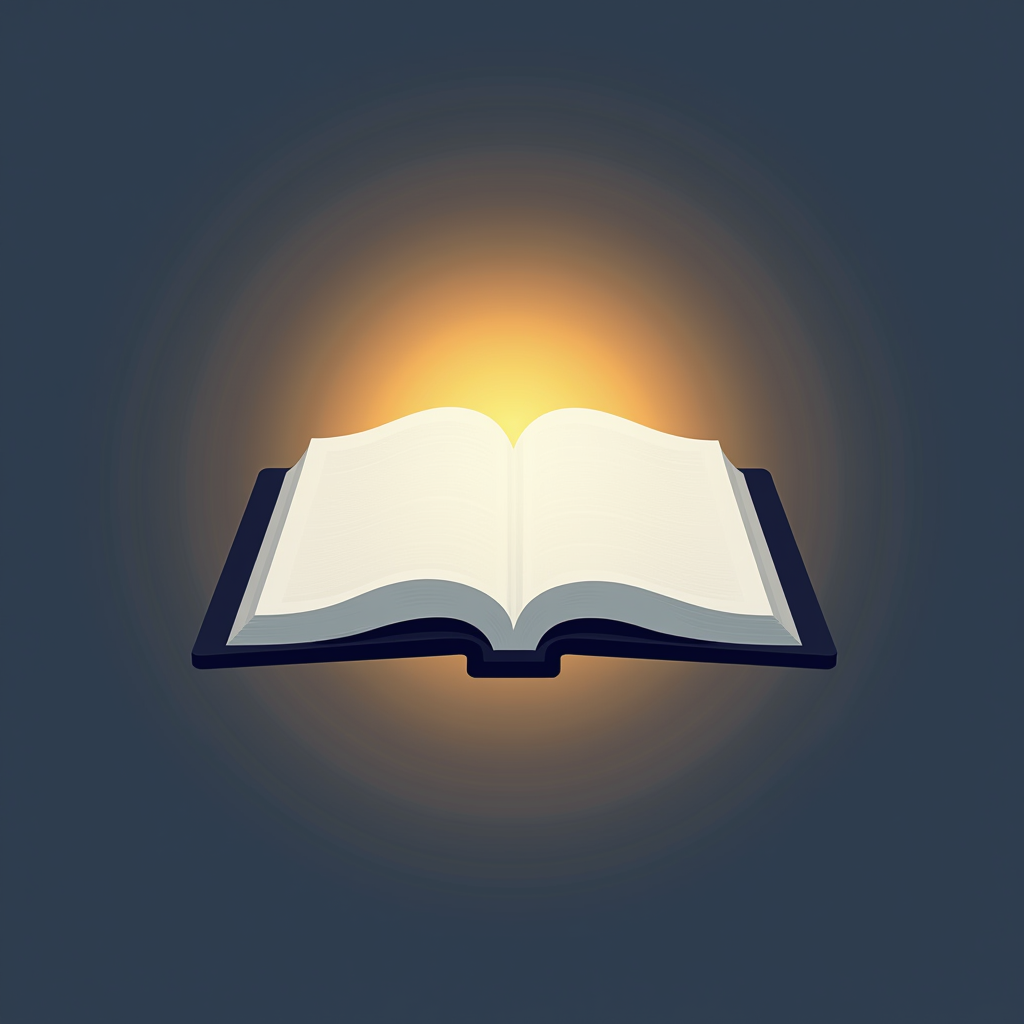 Glowing Bible Icon Glowing open Bible icon, symbolizing divine wisdom