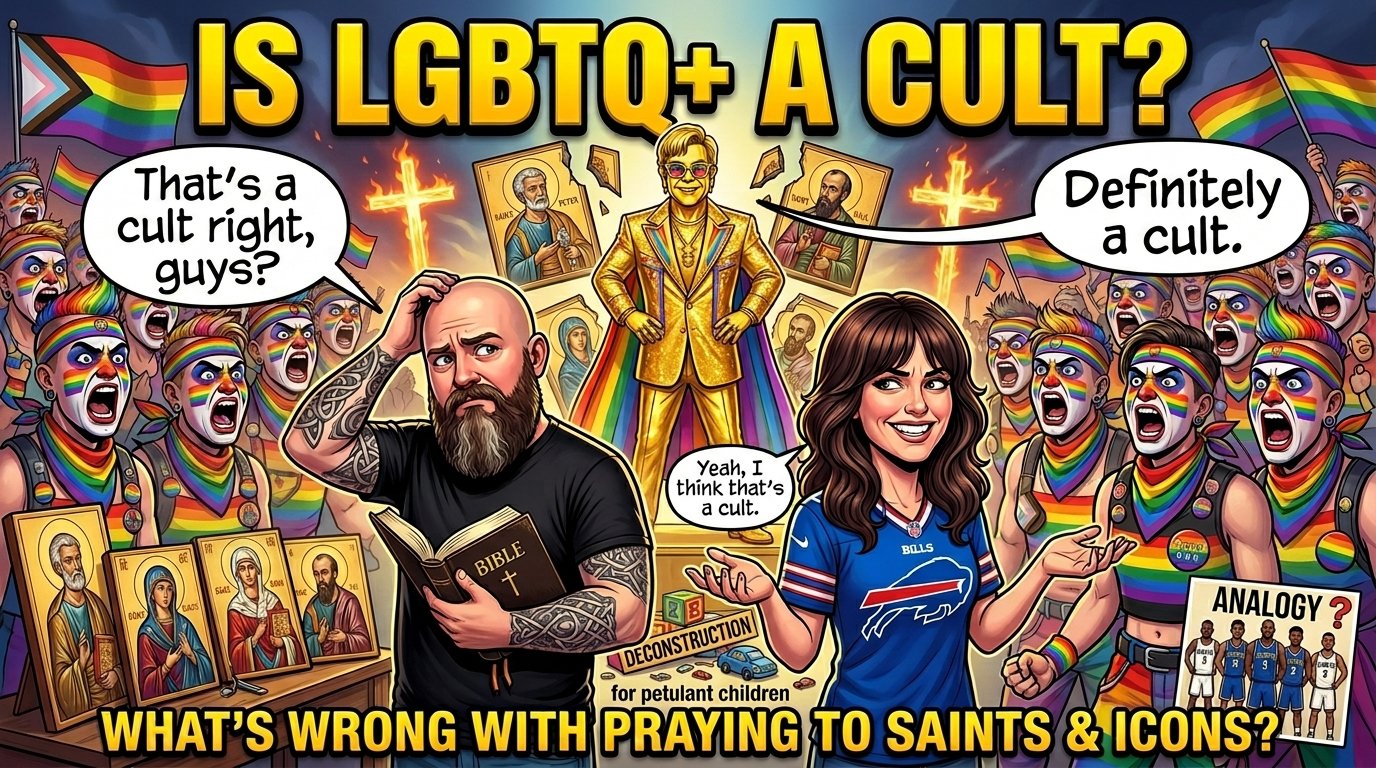 Is LGBTQ a Cult? What’s Wrong with Praying to Saints & Icons + Why Do I Believe in God? featured image